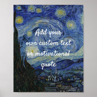 Póster Create Your Own Custom Quote Poster - Van Gogh
