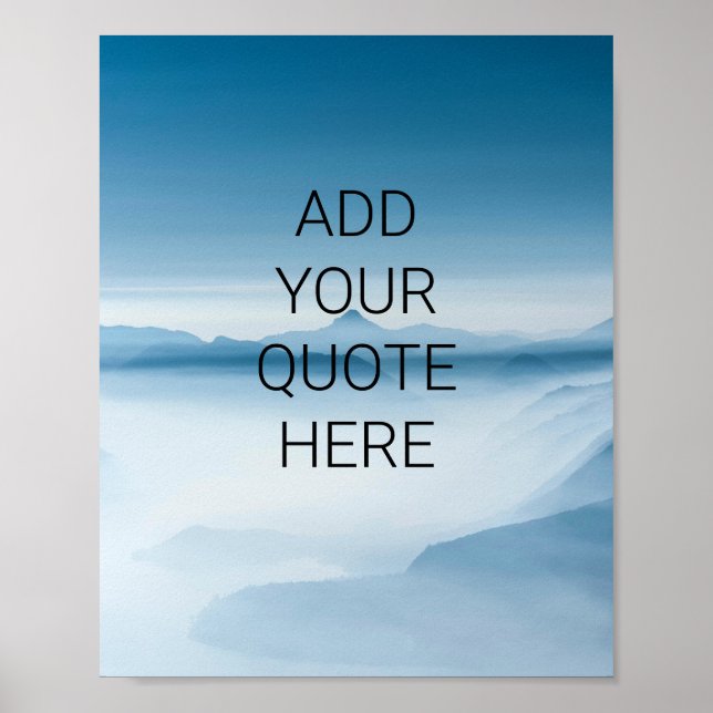 Póster Create your own customizational personalize quote (Frente)