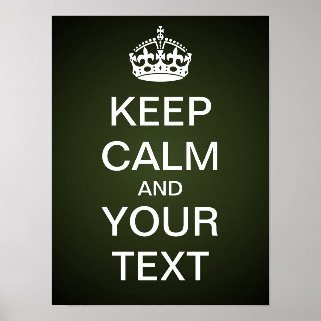 Póster Create Your Own "Keep Calm & Carry On" (green) (Frente)