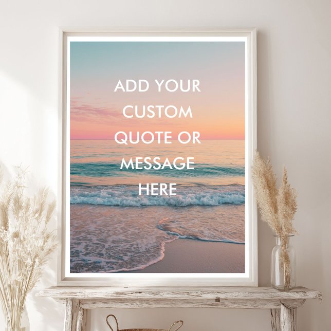 Póster Create Your Own Motivational Quote - Pastel Sunset (Create Your Own Motivational Quote - Pastel Sunset Poster)