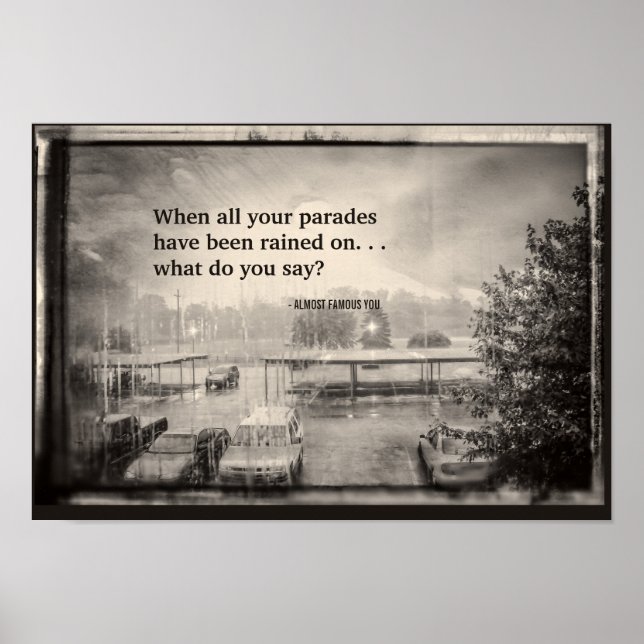 Póster Create Your Own Quote Rainy Parking Lot (Frente)