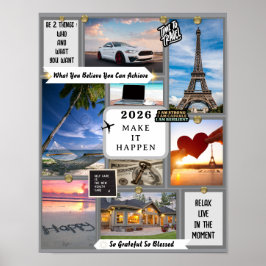 Póster Create Your Own Vision Board Goal Manifesting 2026