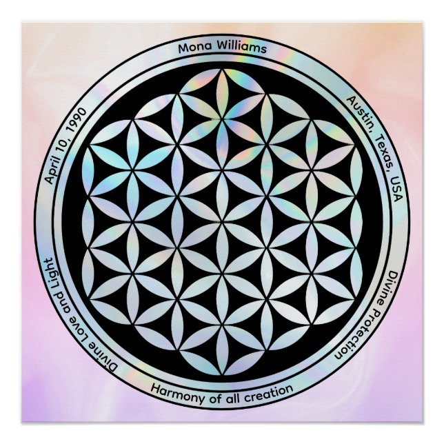 Póster Creation Harmony – Sacred Geometry Symbol (Anverso)