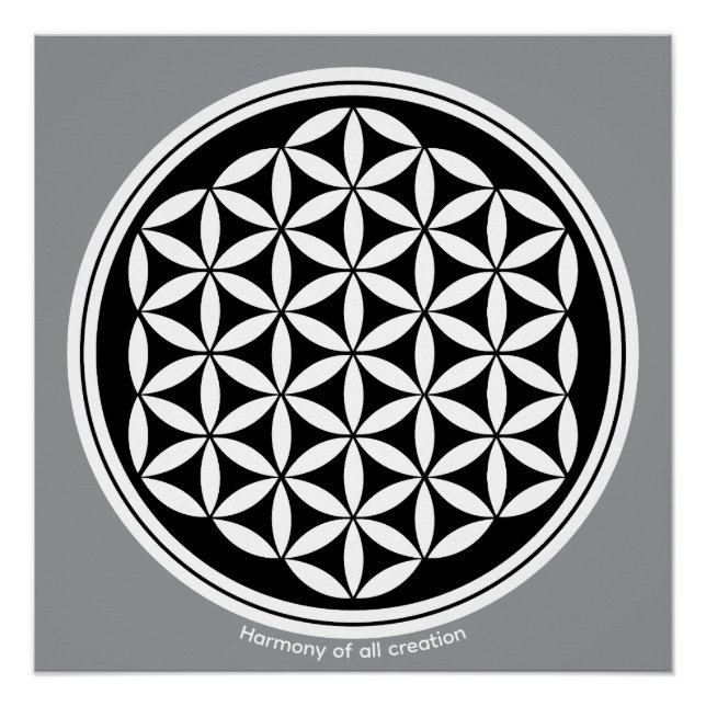 Póster Creation Harmony – Sacred Geometry Symbol (Anverso)