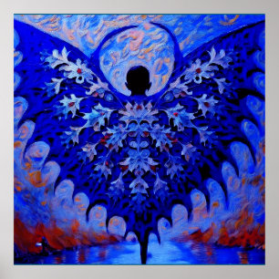 Póster Creatividad del Ala del Barco con esparadrapo azul