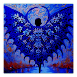 Póster Creatividad del Ala del Barco con esparadrapo azul