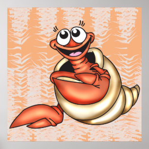 Póster Creatividad del mar de conchas marinas