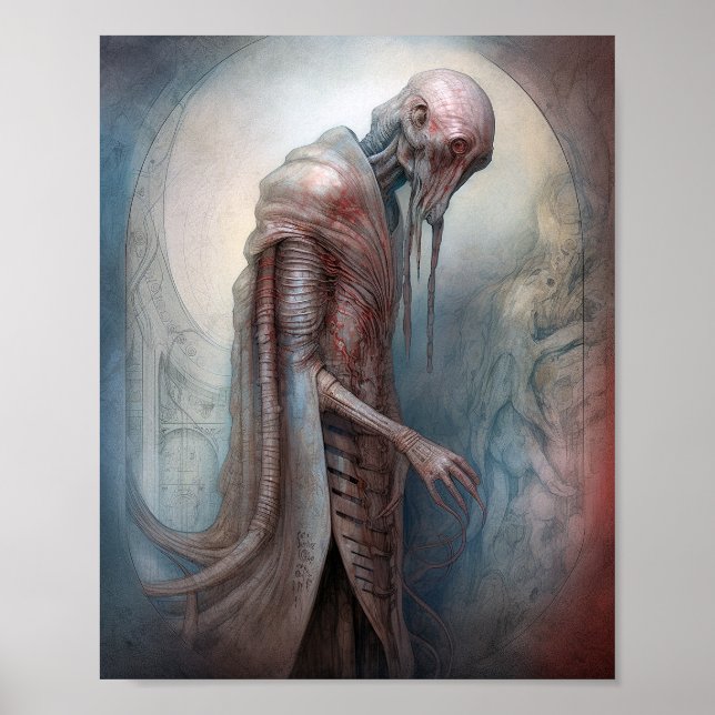 Póster Creatura alienígena Ciencia ficción (Frente)