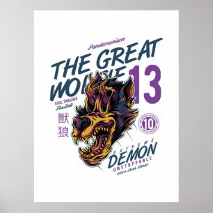 Póster Creatura mítica del Gran Wolfie