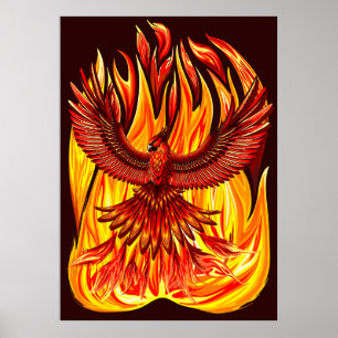 Póster Creatura mitológica inmortal de Phoenix