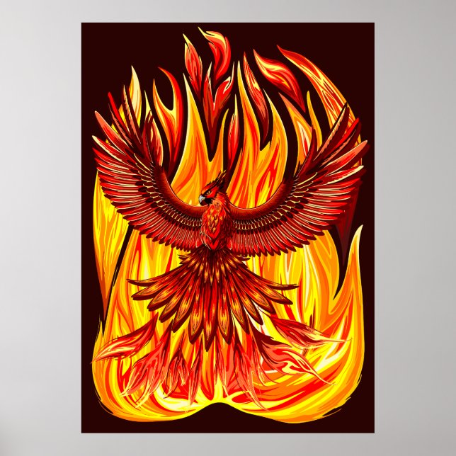 Póster Creatura mitológica inmortal de Phoenix (Frente)
