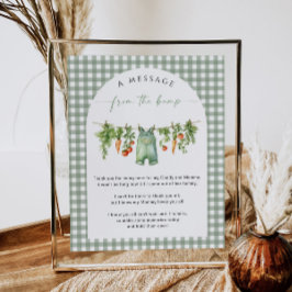 Póster Crece localmente un mensaje desde el Baby Shower B