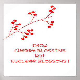 PÓSTER ¡CRECER BLOSSOMS DE CARNE, NO BLOSSOMS NUCLEAR!