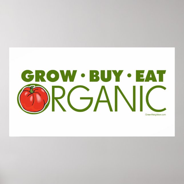Póster Crecer, comprar, comer orgánico (Frente)
