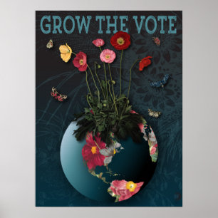 Póster Crecer El VOTO - Salvar El Planeta