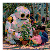 Crecer juntos - Poster Solarpunk