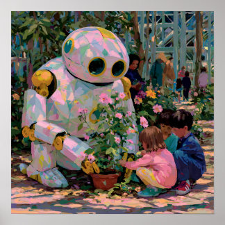 Póster Crecer juntos - Poster Solarpunk