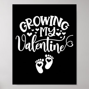 Póster Creciendo Mi Embarazo De San Valentín Embarazada N
