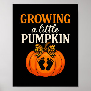 Póster Creciendo una pequeña calabaza de Acción de Gracia
