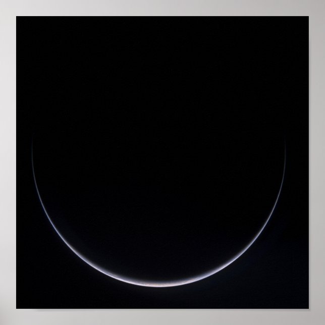 Póster Creciente de la Tierra iluminado por el sol (Frente)