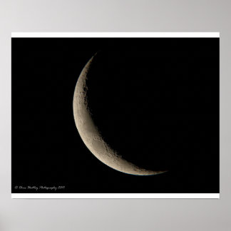 Póster Creciente y sinuosa Luna