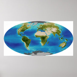 Póster Crecimiento medio de la planta de la Tierra