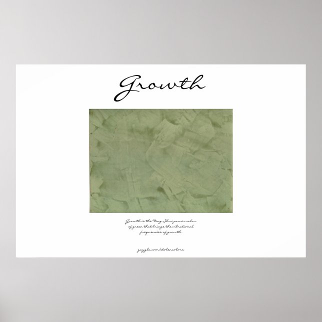 Póster Crecimiento - Verde del poder - Feng Shui (Frente)