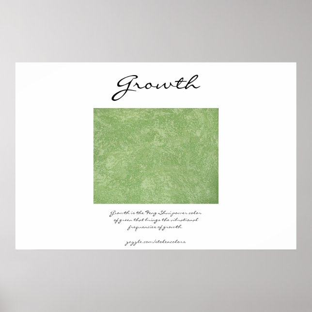 Póster Crecimiento - Verde Feng Shui (Frente)