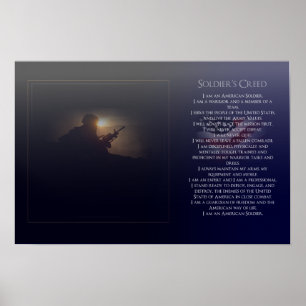 Póster Credo de soldado