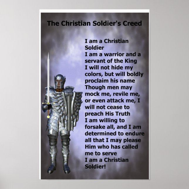 Póster Credo de soldados cristianos (Frente)