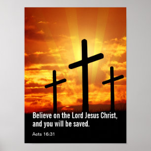 Póster Cree en el Señor Jesucristo, y serás