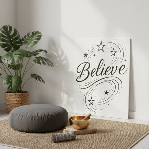 Póster Cree en Estrellas Mágicas - Boho Celestial