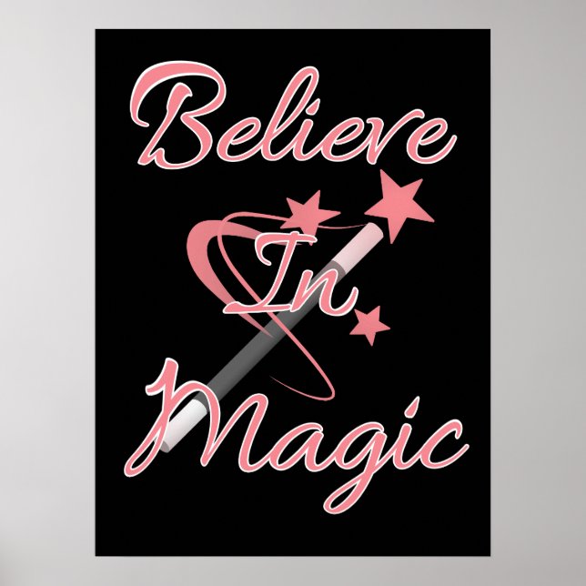 Póster Cree en la Magia Frase Inspiradora (Frente)