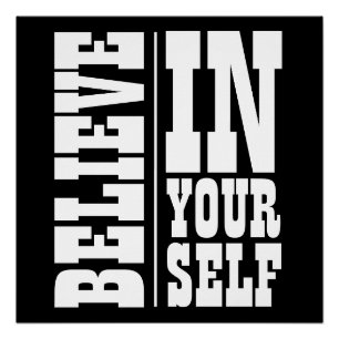 PÓSTER CREE EN LA TIPOGRAFÍA BLANCA