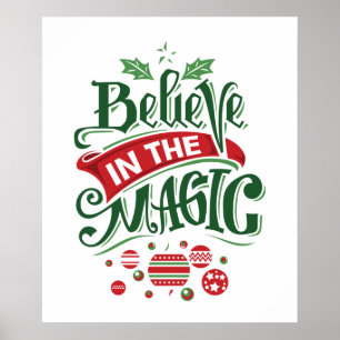 Póster Cree en la tipografía de los Navidades mágicos