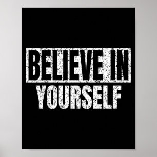 Póster Cree En Sí Mismo Frase Motivacional Divertida Homb