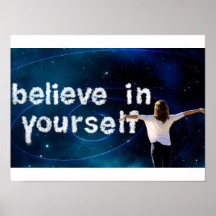 Póster "Cree en ti mismo Poster de pared motivacional