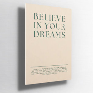 Póster Cree en tu Personalizado Poster de sueños
