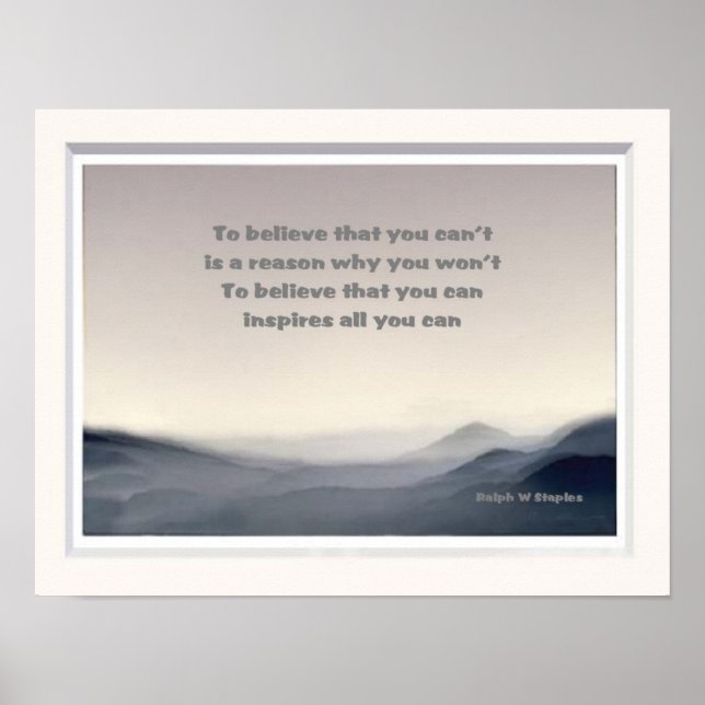 Póster Cree que puede (Frente)