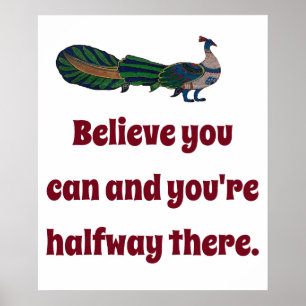 Póster Cree que puede y que está a medio camino - Confide