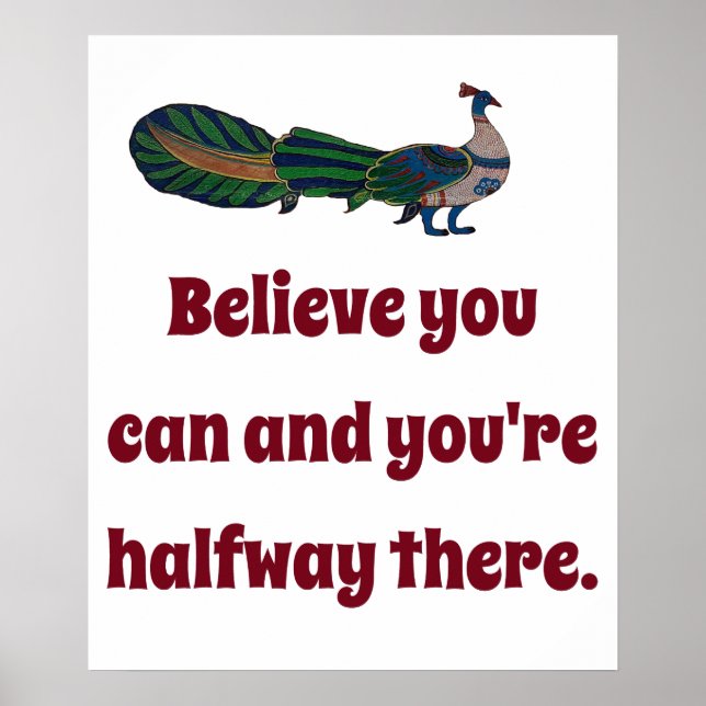 Póster Cree que puede y que está a medio camino - Confide (Frente)