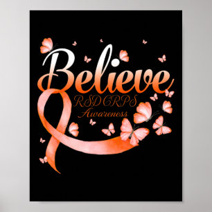 Póster Cree Que Rsd Crps Sensibilización Mariposa