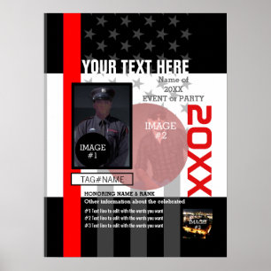 Póster Cree sus los propios con 3 imágenes y 9 líneas d