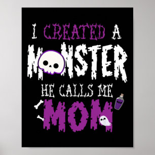 Póster Creé Un Monster Tee De Disfraces De Halloween Para