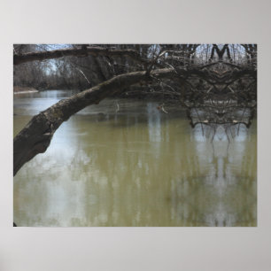 Póster Creek de azúcar en el condado de Iroquois Illinois