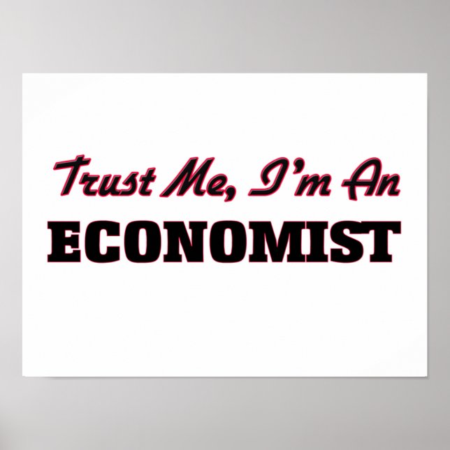 Póster Créeme, soy economista. (Frente)