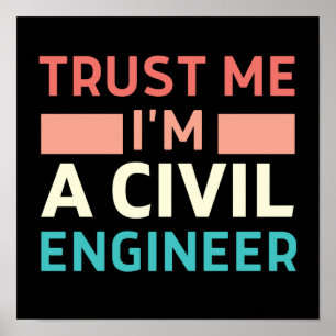 Póster Créeme, soy ingeniero civil