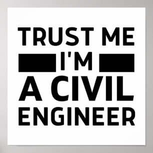 Póster Créeme, soy ingeniero civil