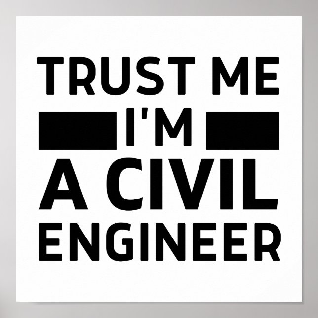 Póster Créeme, soy ingeniero civil (Frente)