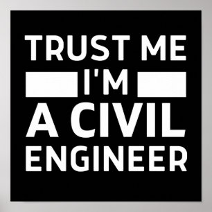 Póster Créeme, soy ingeniero civil